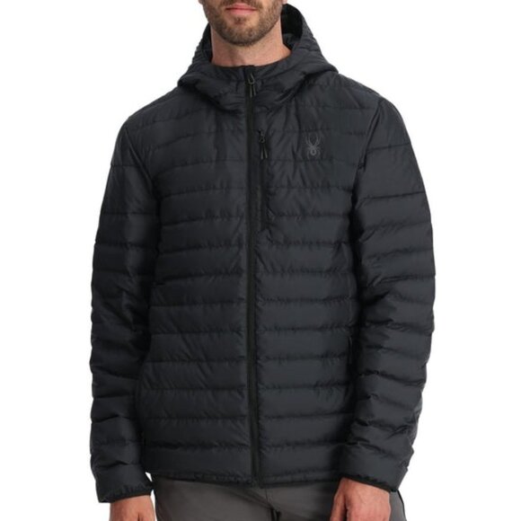 Spyder Men's Size XL Black Zenith Hooded Down Lightweight Warmth Jacket - Picture 4 of 13